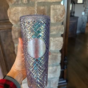 NWT Starbucks 2022 Holiday Rainbow Unicorn 24 oz Tumbler with straw and lid